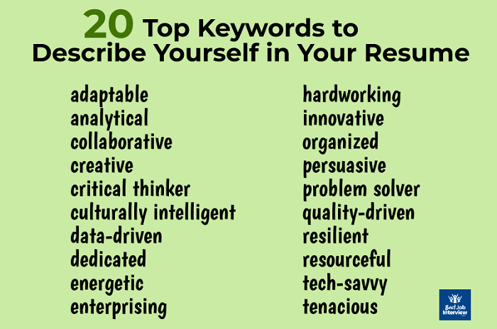 what are good resume keywords