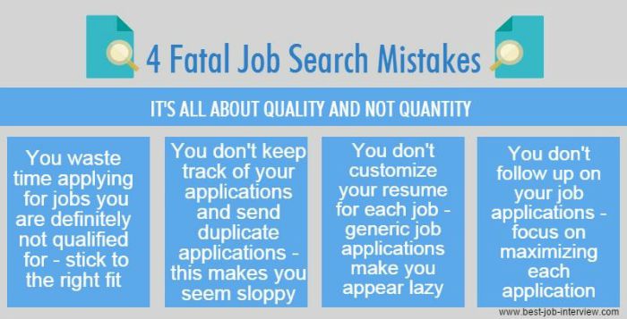 4 Fatal Job Search Mistakes