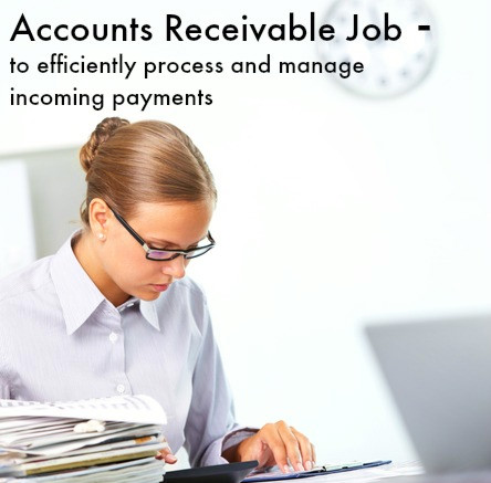 Accounts receivable clerk processing invoices