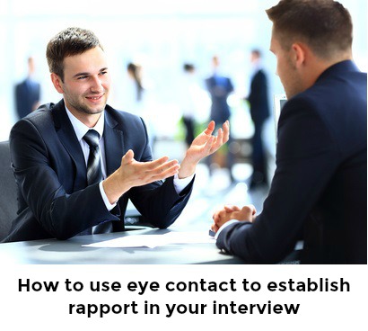 2 men making eye contact during a job interview