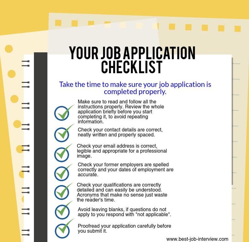 Job Application Checklist