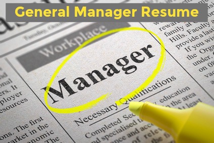General Manager Resume Sample