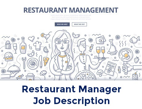 Restaurant management concept with icons related to restaurant management