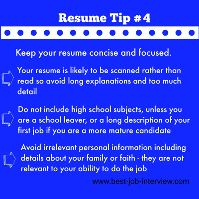 Resume Building Tips #4