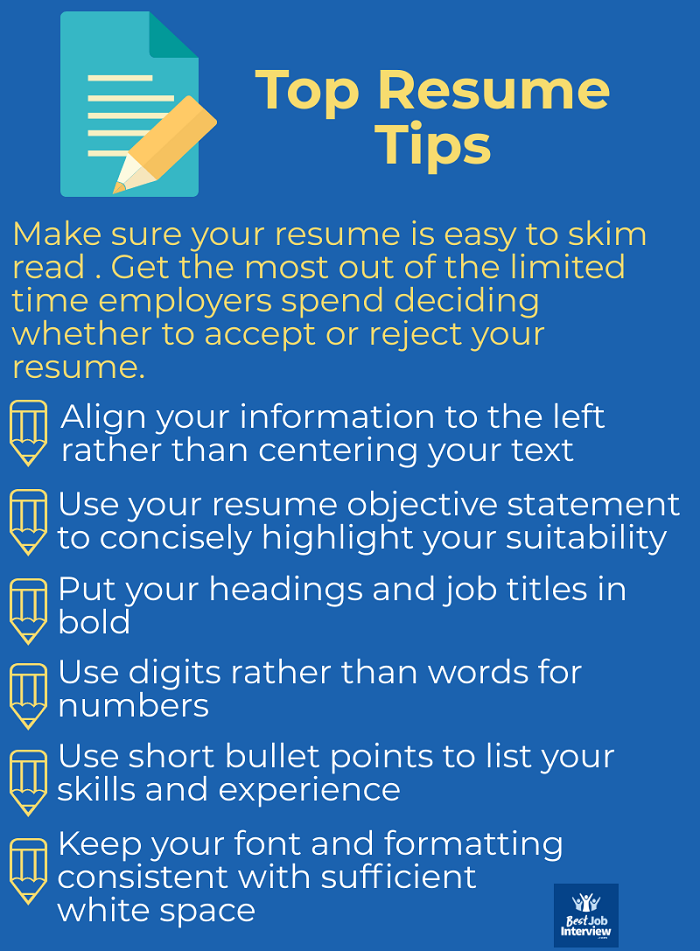 tips for good resume writing