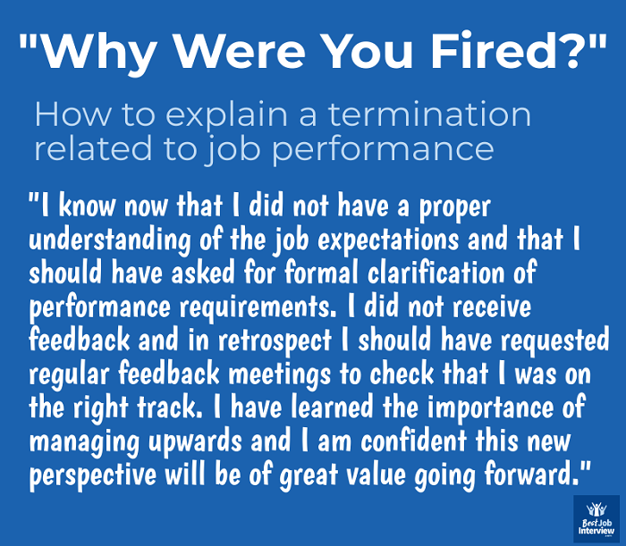 How to answer "Why were you fired?"