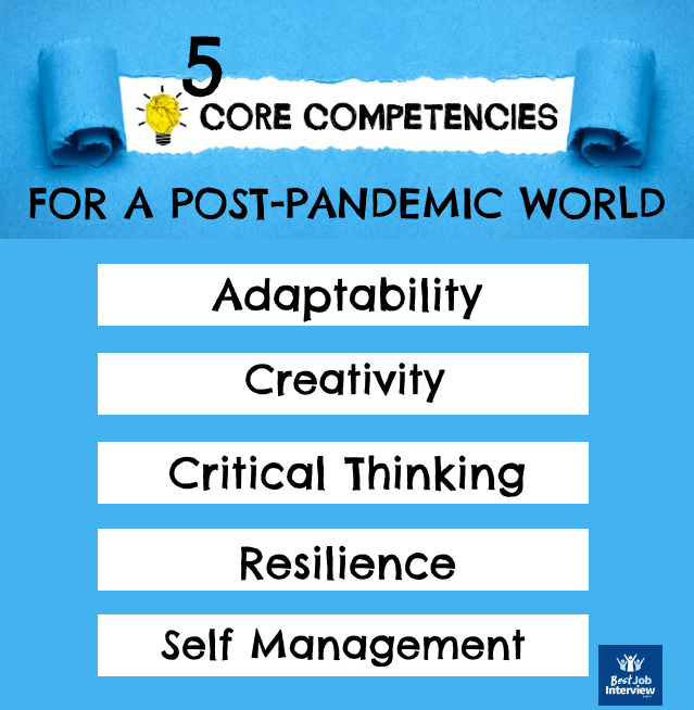 5 core competencies for a post Covid-19 world diagram