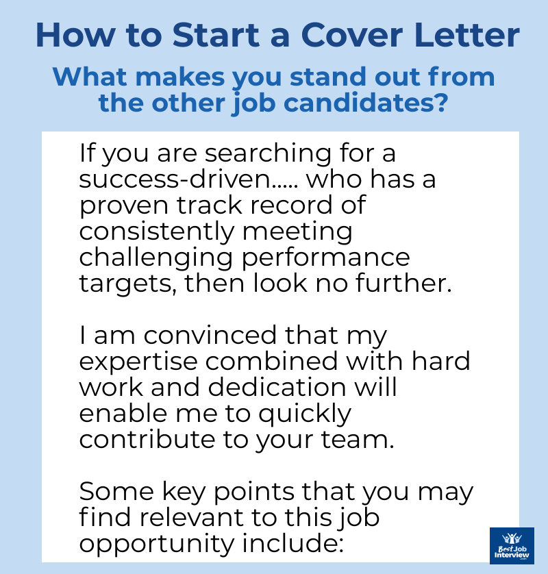 Cover Letter Intro Best Examples Of How To Start A Cover Letter