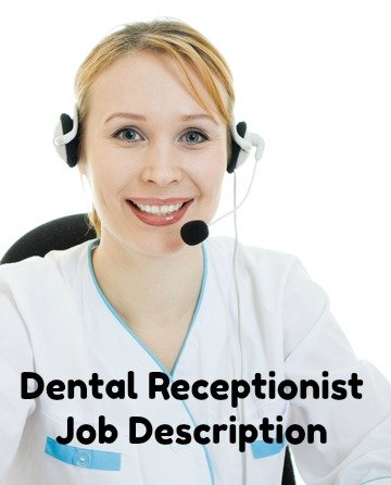 Dental receptionist at work