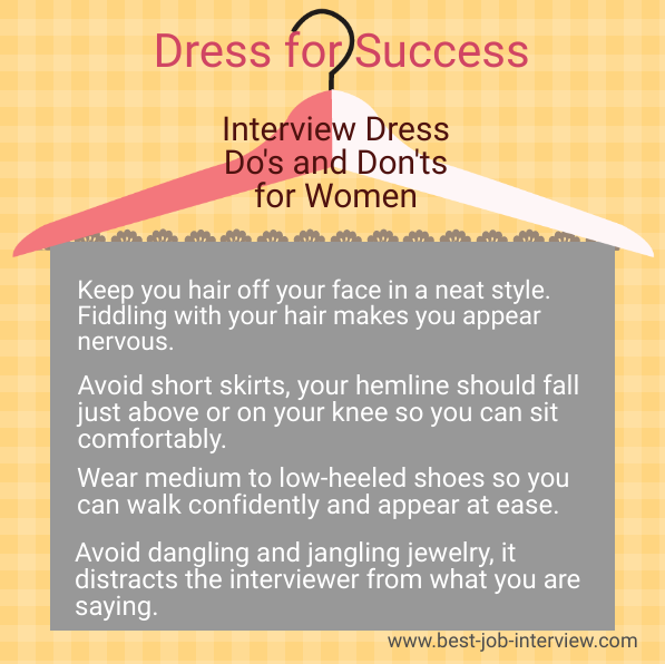 Interview dress tips listed for executive assistants
