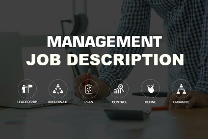 Management job concept with management-related icons