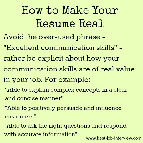 How to make your resume real