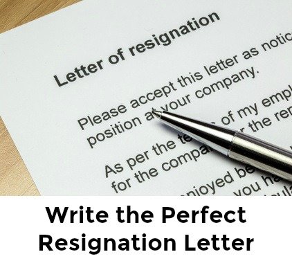 Letter of resignation with silver pen