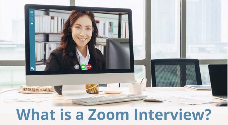 Girl on Zoom interview